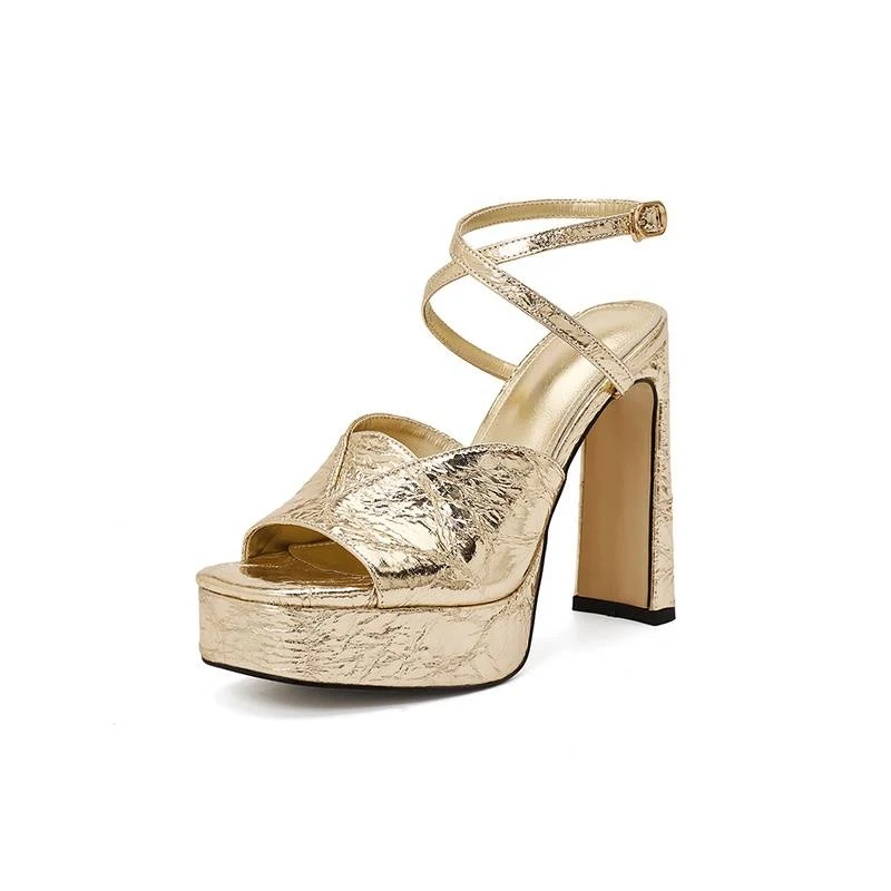 simple and elegant  Fashion trend  Square toes  Big size  Thick Heel   Platform  women's pumps and heels  women's sandals
