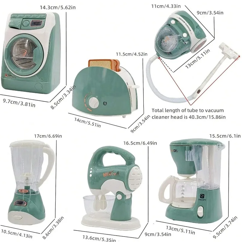 Fai finta di giocare con elettrodomestici da cucina giocattolo con suono e luce caffettiera macchina mixer tostapane frullatore cucina per bambini playset regali
