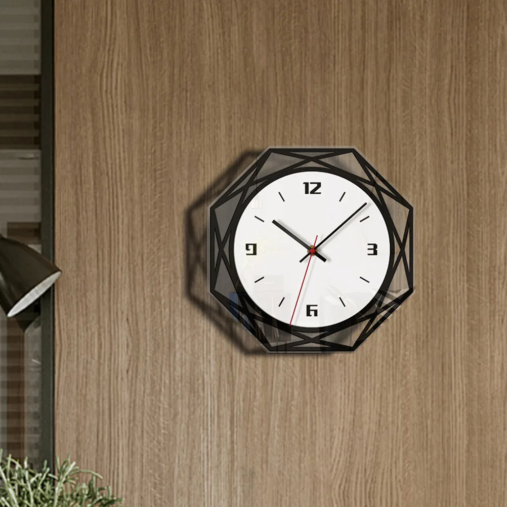 

1Pcs Acrylic Creative Transparent Wall Clock Black White Silent Hanging Clock for Bedroom Living Room Kitchen Decoration Gift