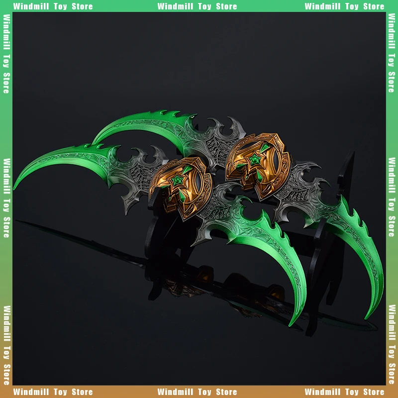 World of Warcraft Weapon Warglaive of Azzinoth Illidan Stormrage Game 29cm Metal Weapon Model Ornament Decoration Crafts Gifts