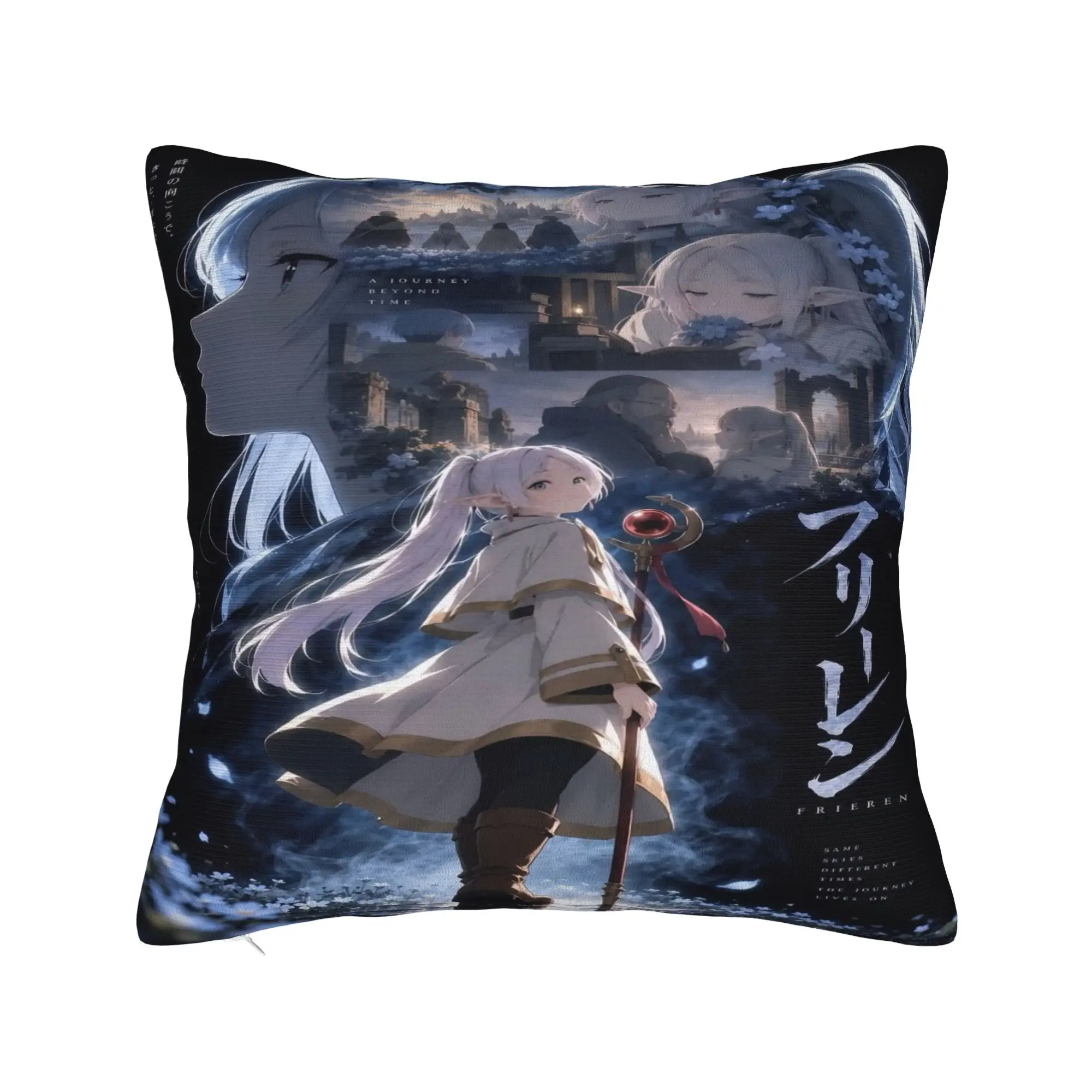 Pillow Cover Frieren Beyond Journeys  Morden Pillow Case For Sofa Bedroom Home Decor Pillowcases