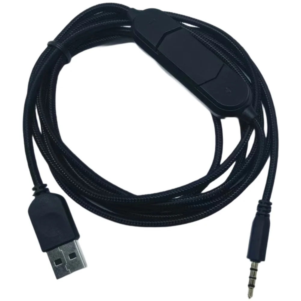 1 قطعة USB سماعة ضبط خط 2 متر ل 3.5 مللي متر واجهة الألعاب رئيس شنت سماعة ضبط كابل استبدال الملحقات
