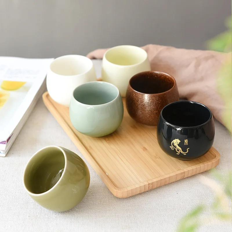 

Большая белая фарфоровая чайная чашка в стиле Gongfu Lohan, керамическая чашка для одного человека, домашний офис, чайная церемония, подарочный набор для питья