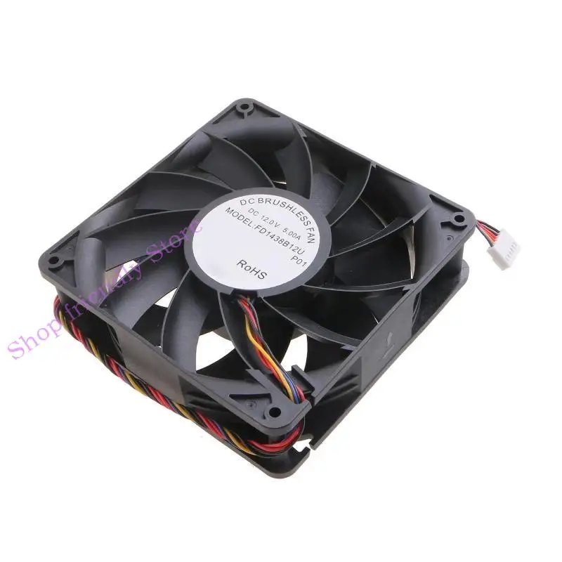 

594A FD1438B12U for DC 12V 43.2W 6P Cooling Fan Server Workstation Cooler Fan 6000rp