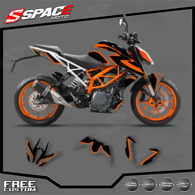 

SPACE Custom Motorcycle Graphics For KTM 2017 2018 2019 2020 DUKE 125 17-20 DUKE125 390 Decal Stickers Kits 013