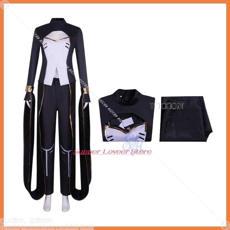 

Anime Cosplay Anime Ultimateee Cosplay Stom Costume Egyptian Style Black Combat Tights Sexy Backless Women Hanlloween Outfits