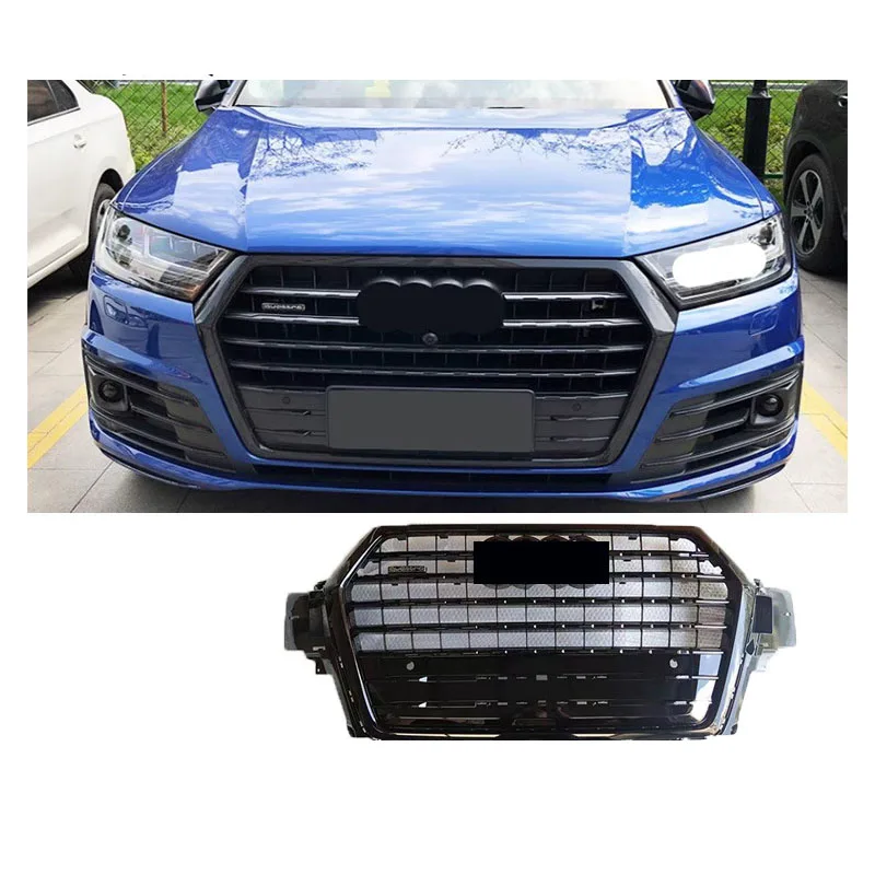 For 2016-2019 Audi Q7 Grille Modification All Black Q7 Upgraded Sports Black Car Accessories