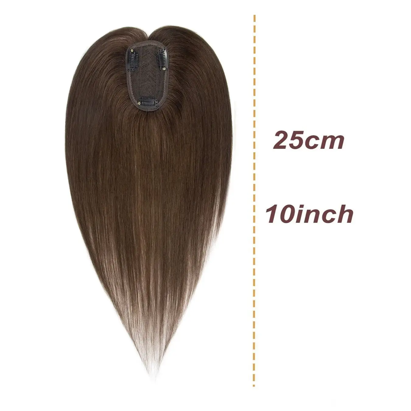 7x10cm HD Lace Hair Topper 100% Human Hair with Clips One Piece for Thin Hair Secure Fit Daily Wear Undetectable Reusable