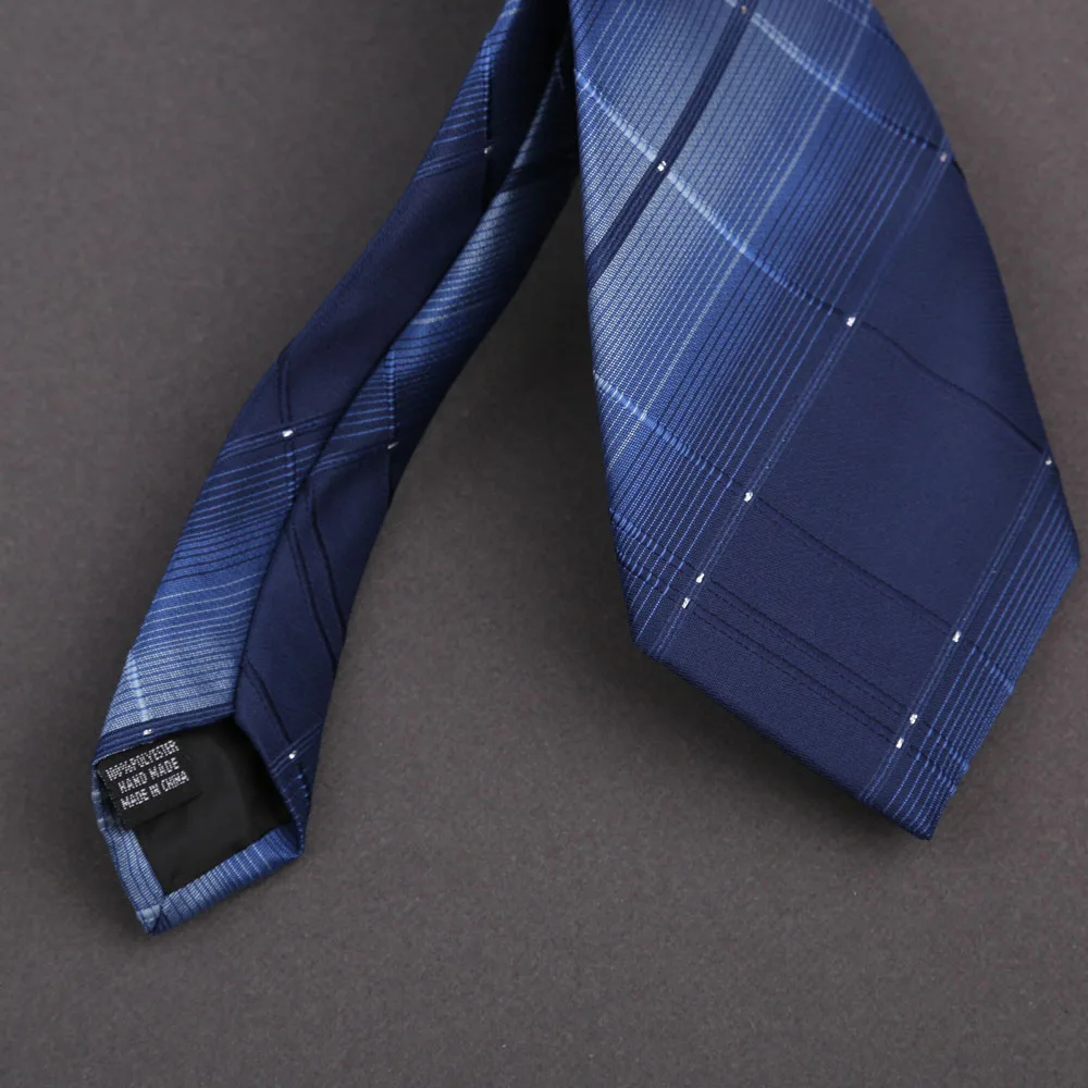 7.5/8CM Uomo Cravatta sottile Cravatta a righe Uomo Business Cravatta da sposa formale Blu navy Nero Cravatte Camicia di moda Cravatta Accessori