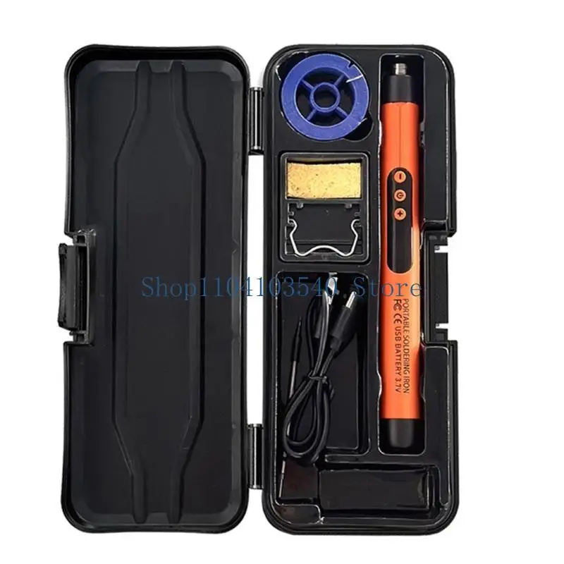 

02DC USB Digital Soldering Iron Adjustable Temperature Type C 600mAh Battery Intelligent Solder Welding Iron Tool