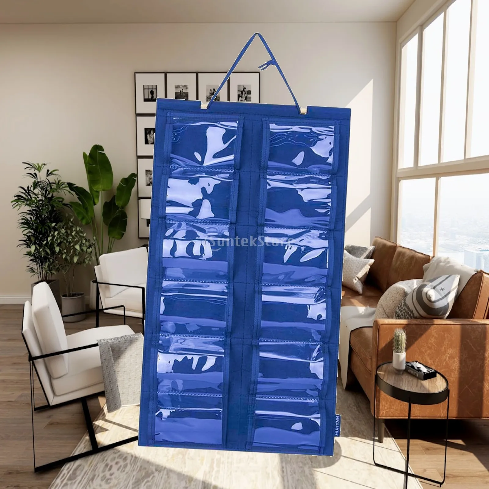 Karate Belt Display Rack Clear Pockets Portable Dustproof Collection Taekwondo Belt Holder for Muay Thai MMA (Belt Not Included)
