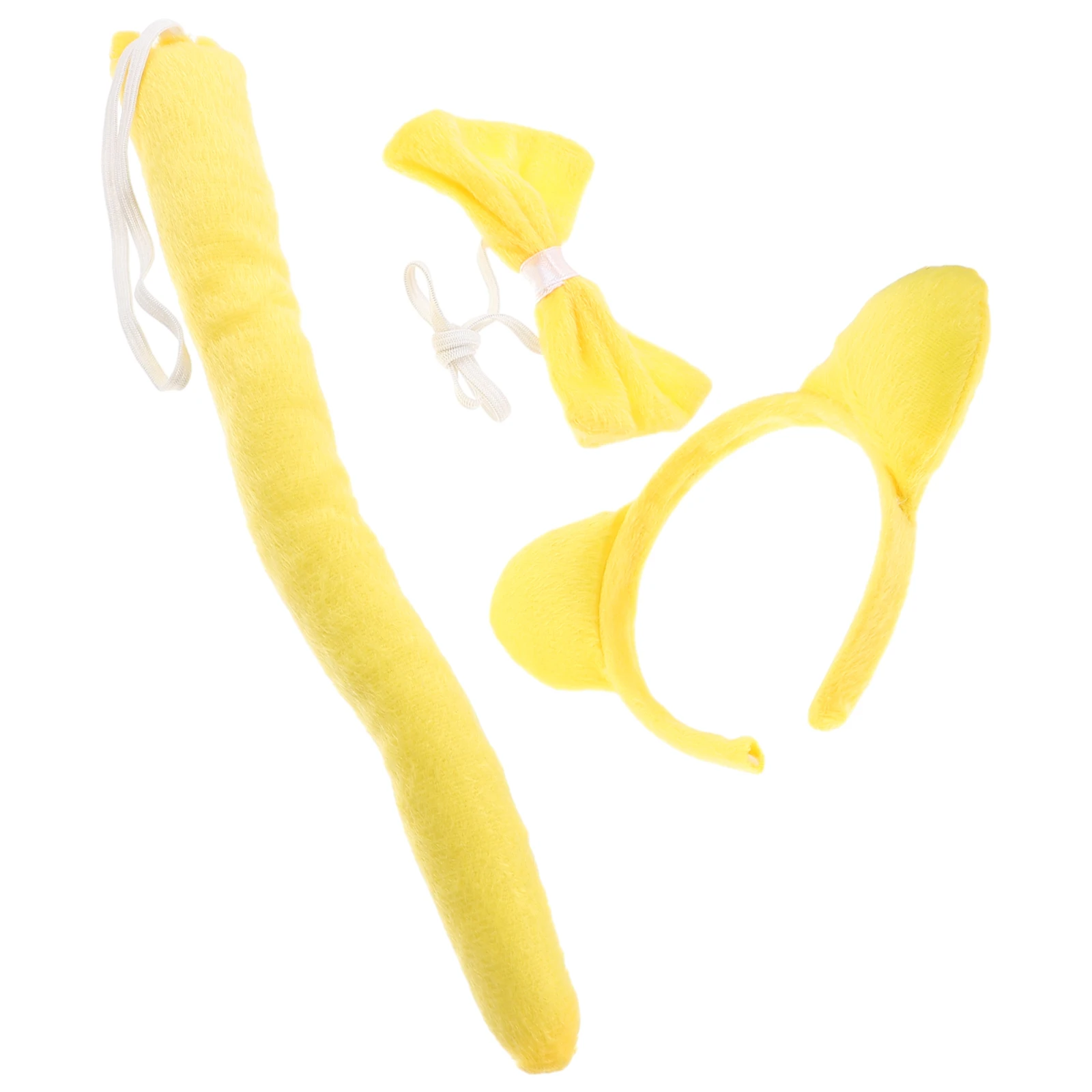 

1 комплект, 1 комплект, костюм медведя, милая повязка на голову с медвежьими ушками, галстук-бабочка, хвост, аксессуары для косплея животных, легкая и удобная вечеринка