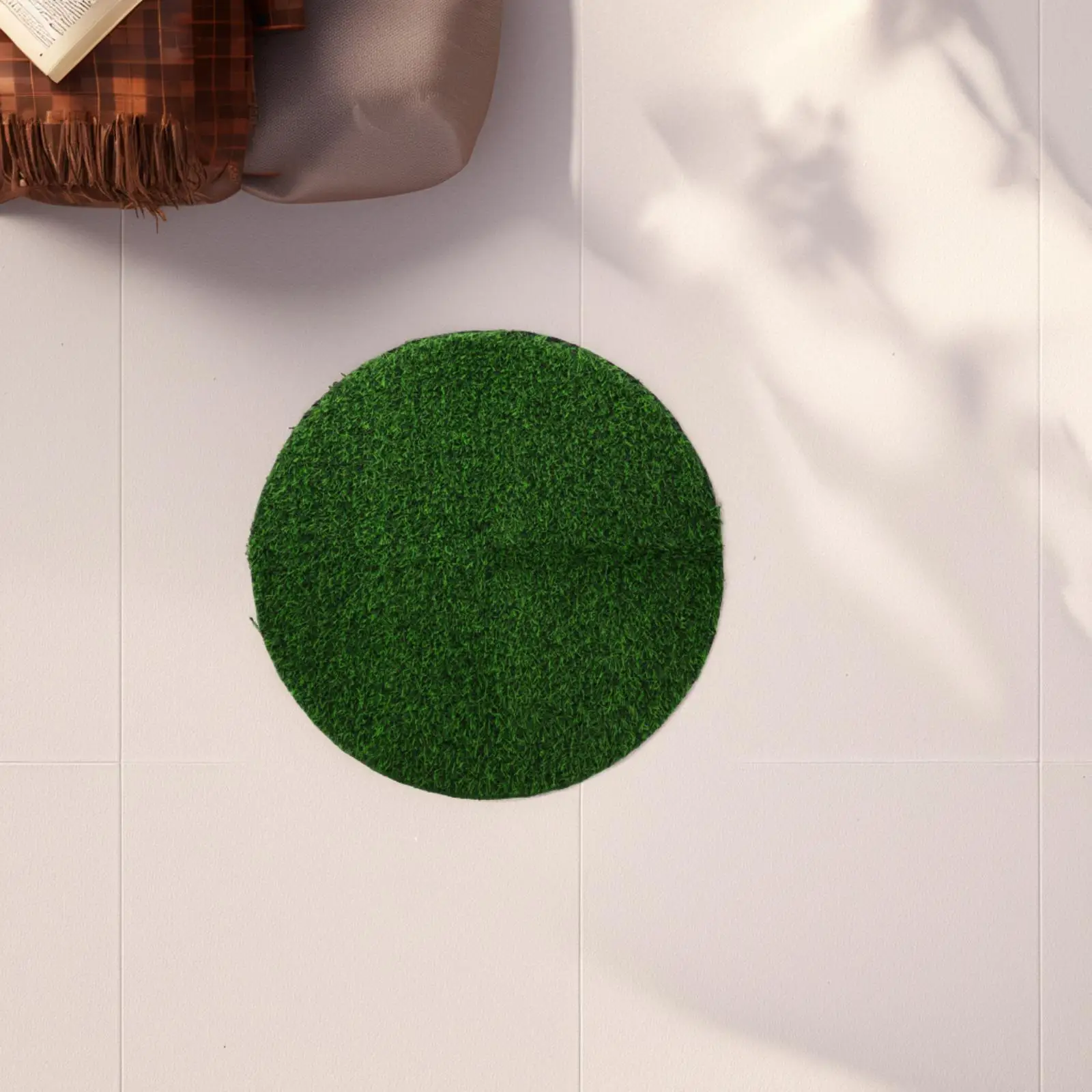 Round 50CM PVC Grass Table Runner Simulated Mat Decor Turf for Banquet Dining Kitchen Outdoor Party Wedding Tablecloth Placemats