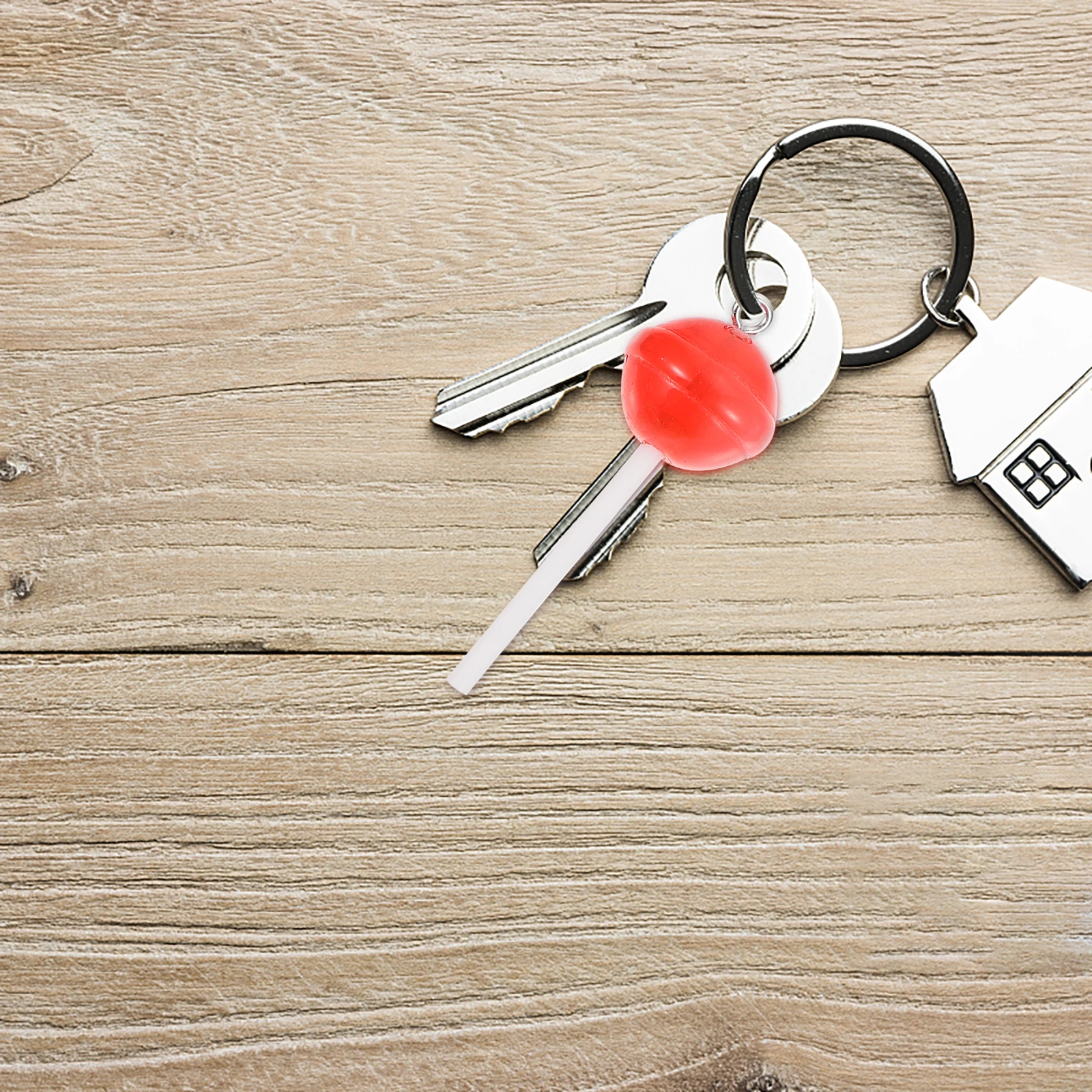 

30 pcs Lollipop Keychain Pendant Colorful Earrings Resin Durable Lightweight Creative Bag Ornament Keyrings Decor Jewelry