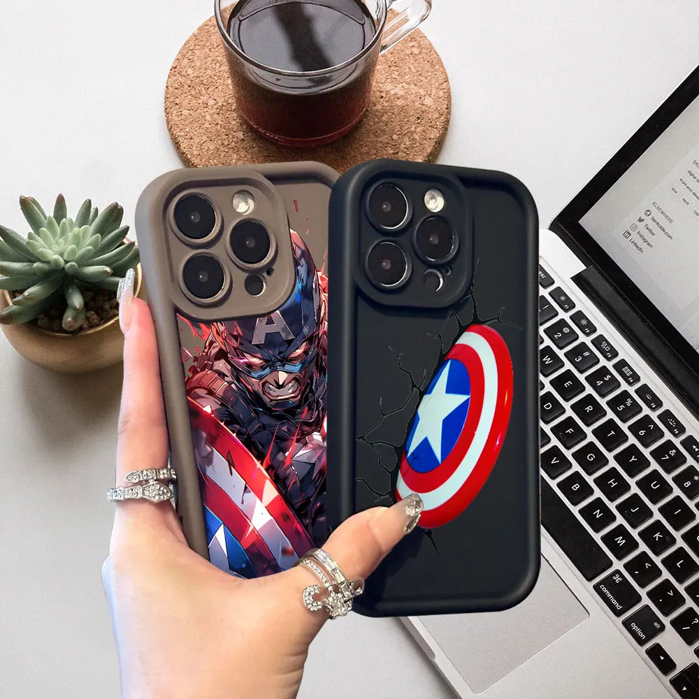 

Marvel Hero Captain America Case For Samsung Galaxy M54 M51 M34 M31 M30S A17 A16 A15 A14 A07 A06 A05 S A04 Silicone Phone Cover