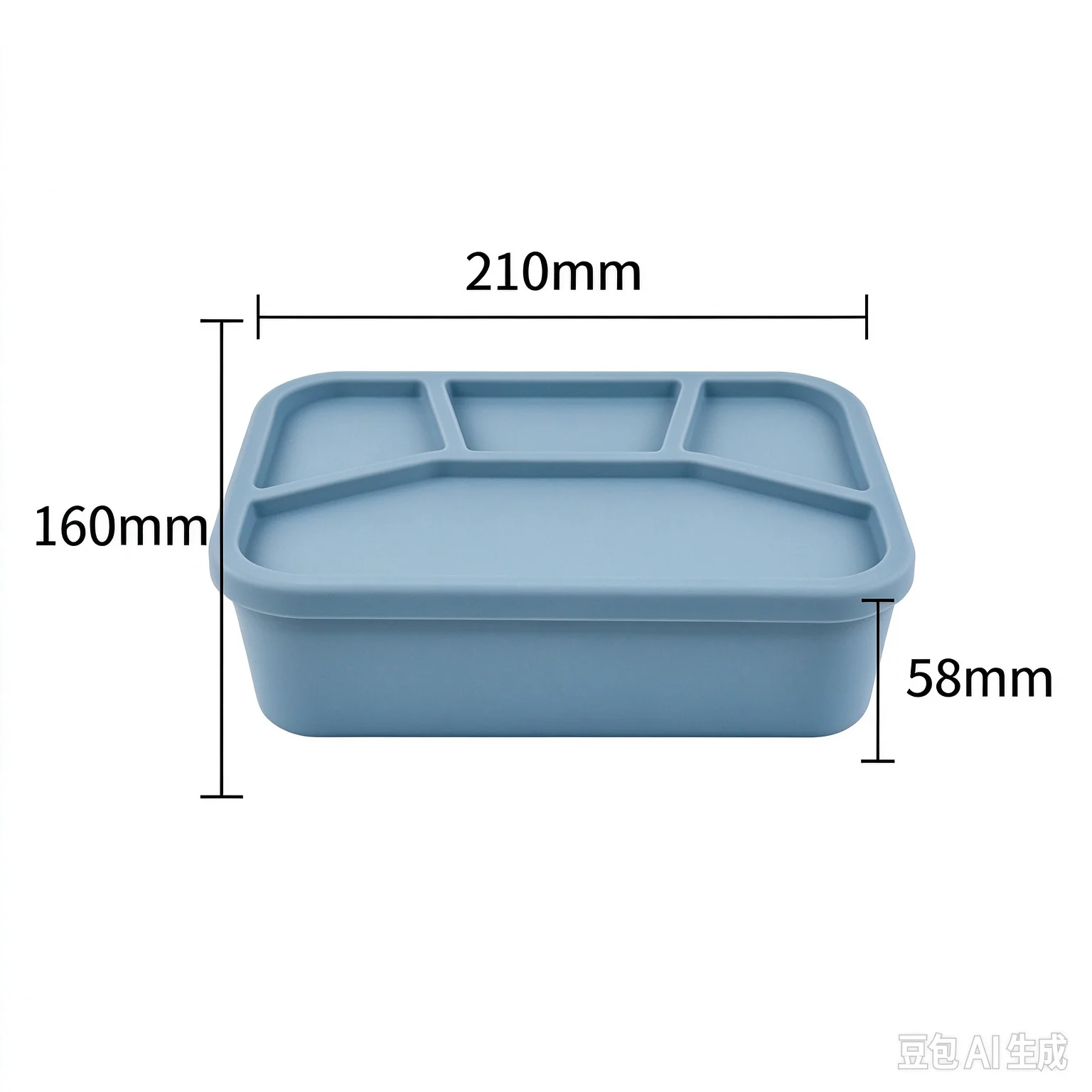 Custom Name Bento Box | Adorable 4-Section Silicone Lunch Box for Boys & Girls | Eco-Friendly & Leak-Proof