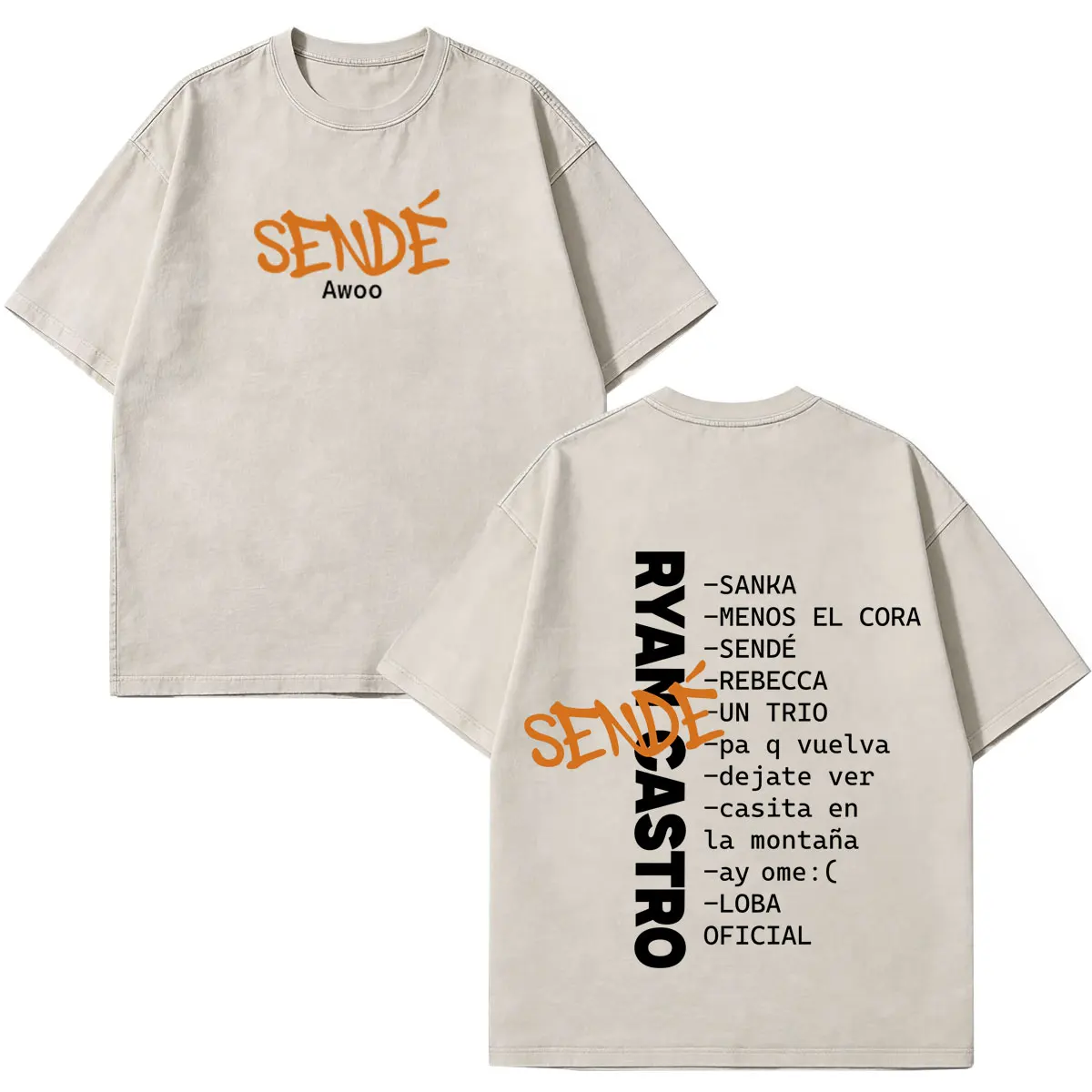 Rapper Ryan Castro Sende Latam Album Tour 2026 Print Tees Men Women Hip Hop T Shirt Summer Cotton Loose Vintage Washed T-shirts