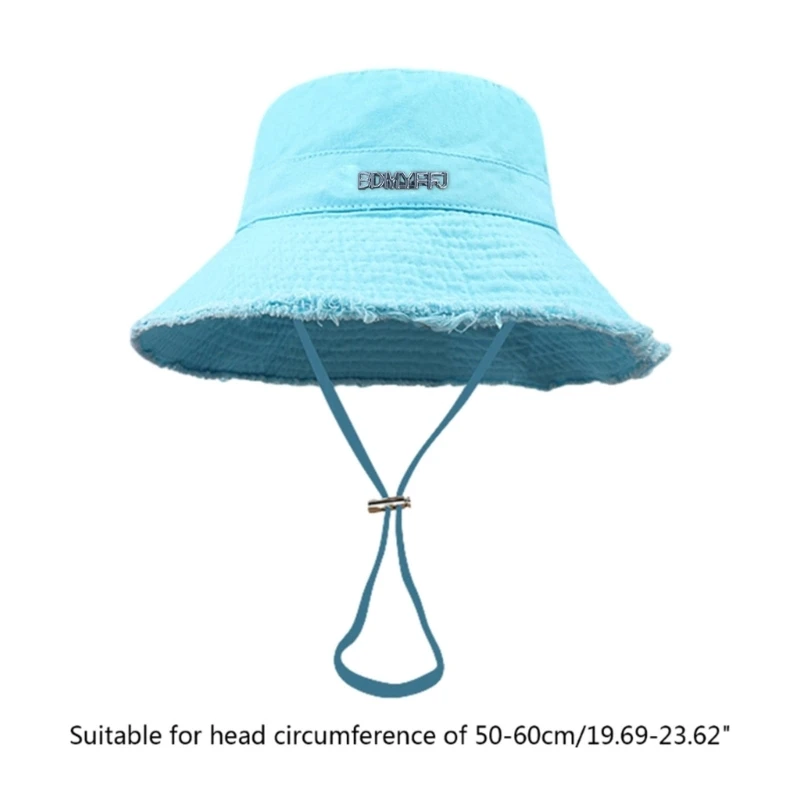 Outdoor Women Bucket Hat Wide Brim Fisherman Hat Dustproof Camping Bucket Hat