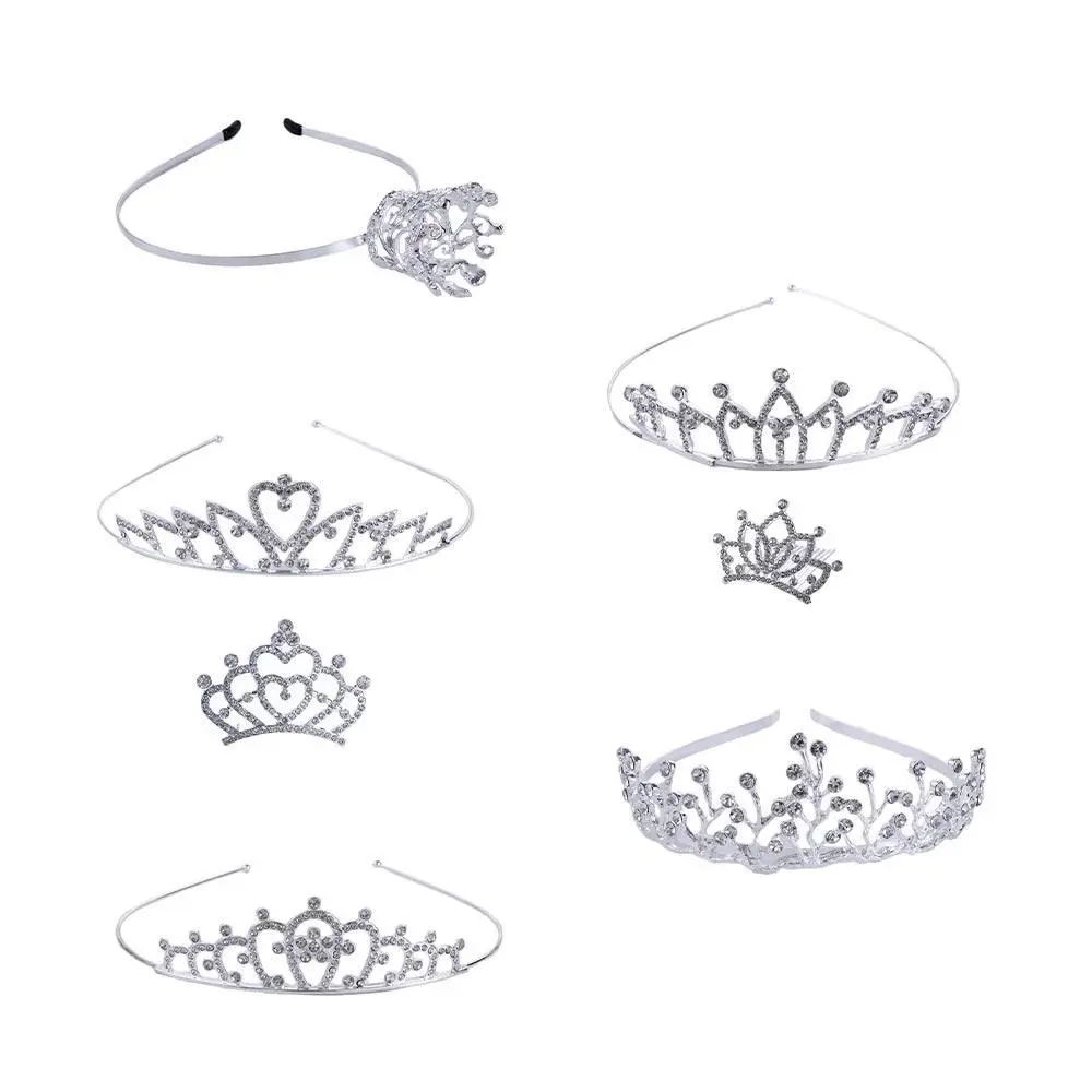 Tiara na moda para meninas, ornamento de coroa, princesa, flor, joias de casamento, pente de cabelo coreano, tiara de cristal, acessórios para cabelo