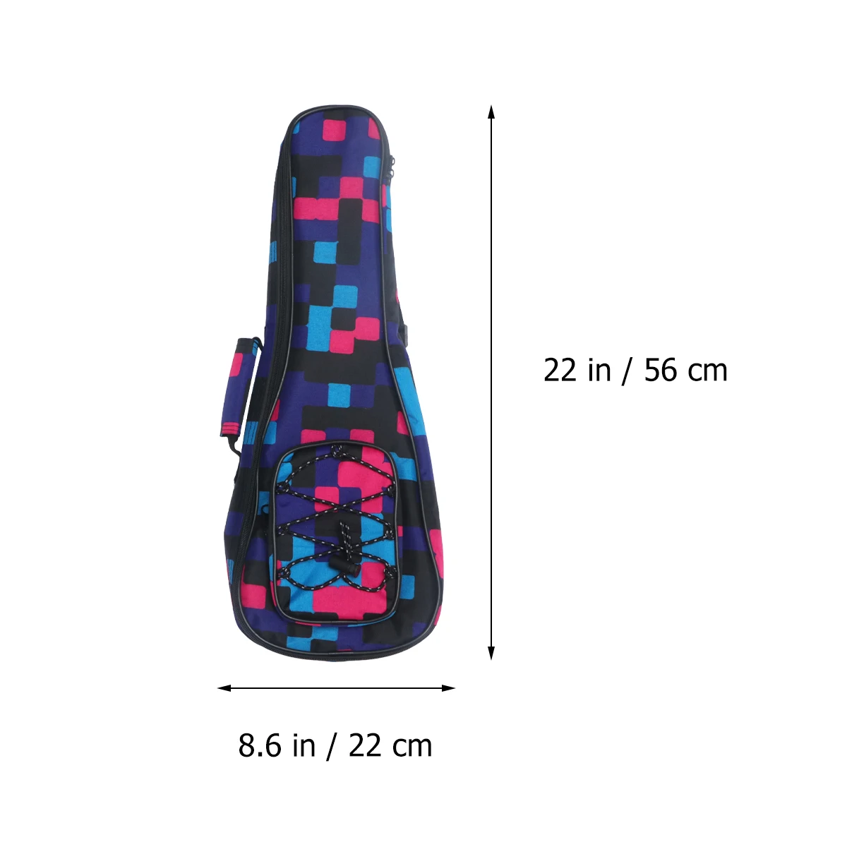 

Double Shoulder Ukulele Bag 21 Inch Reinforced Handle Cotton Padded Front Mesh Pocket Adjustable Strap Stylish Accessory Red