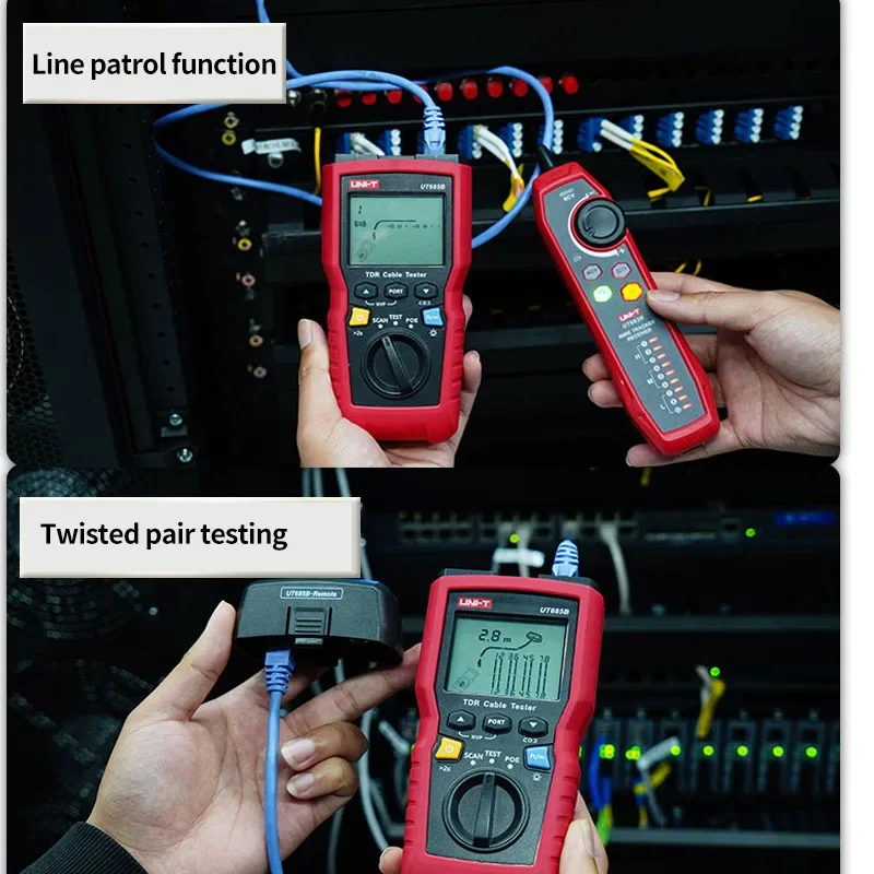 UNI T UT685B KIT Network Cable Tester TDR Cable Tracker Lan Tester RJ45 RJ11 Detector Wiring LCD Display Network Tool