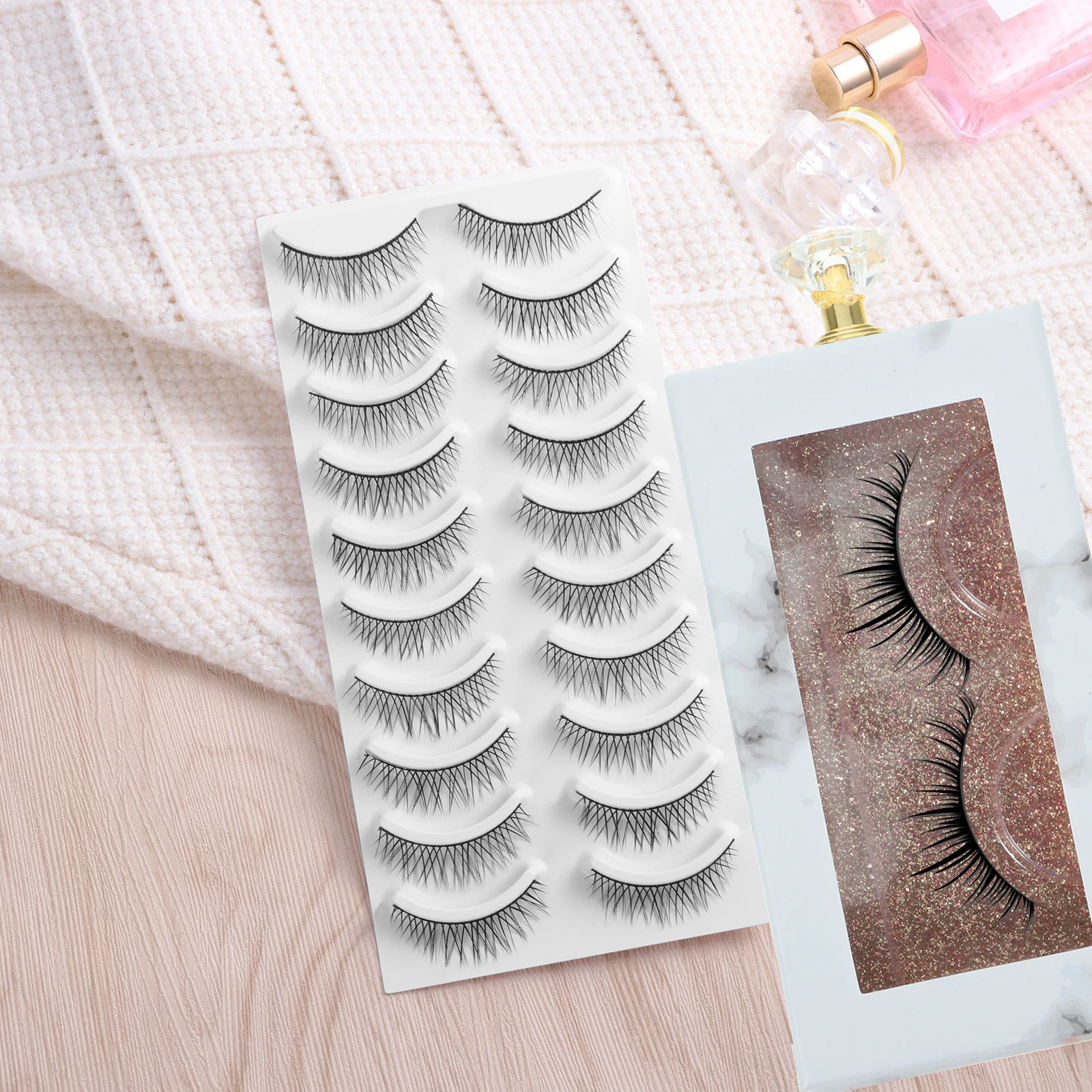 

Rectangle Fake Lash Cases Clear Window H Storage Container Eyelash ganizer Travel Size Plastic Material Beauty Design