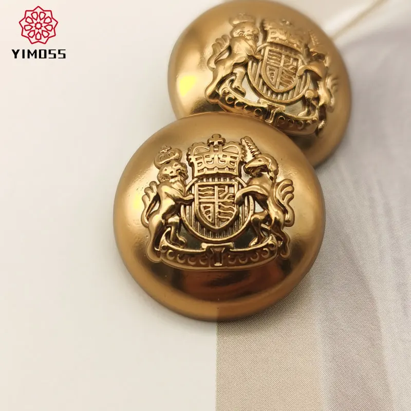 British College Style Lion Metal Buttons For Clothing Garment Sweaters Pants Coat Decorations Sewing Accessories Wholesale 6pcs