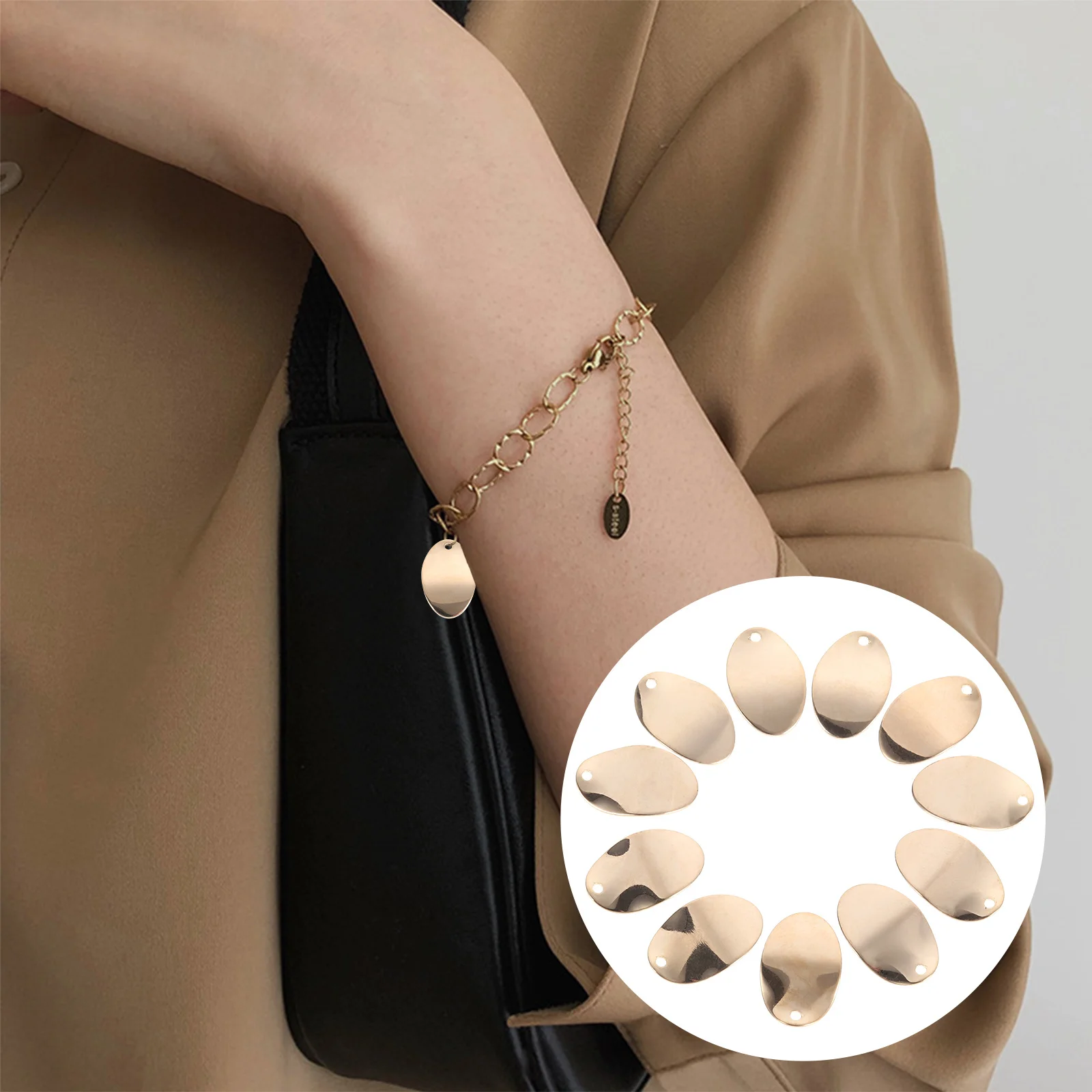 

10 шт. медные позолоченные подвески, мелко полированные ювелирные аксессуары «сделай сам», уникальный дизайн, хорошие глянцевые металлические подвески