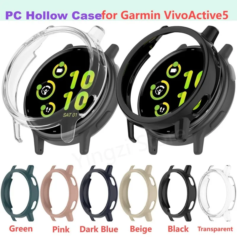 PC Hollow Case for Garmin Vivoactive 5 / Active 5 Smart Watch Strap Protector Cover Protective Bumper Shell Accessories