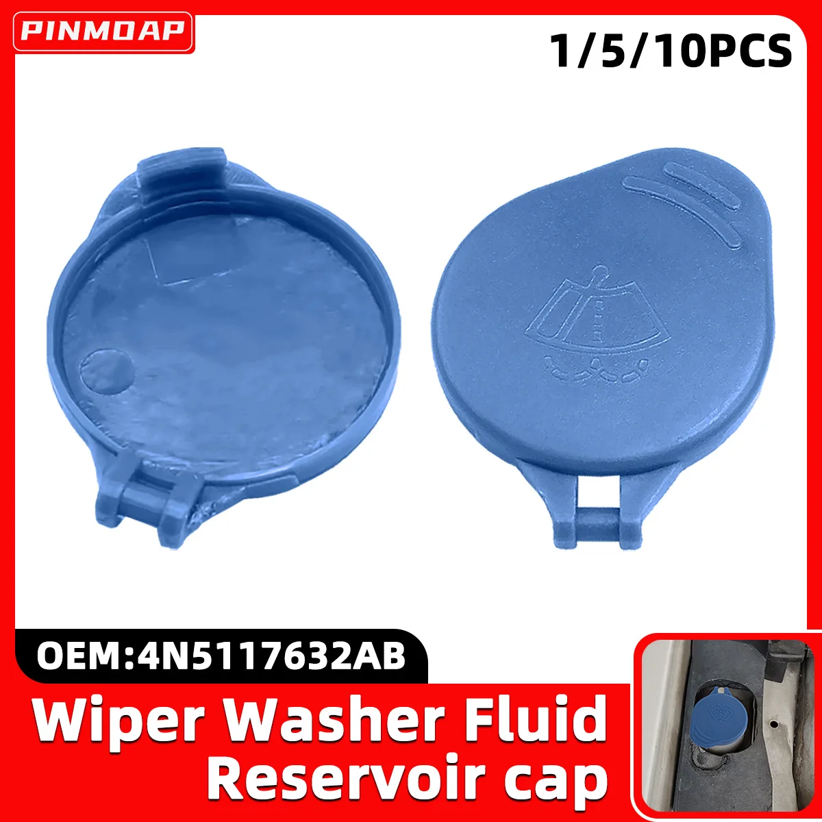 

PINMOAP Car Wiper Cleaning Fluid Reservoir Cap Is Suitable For Ford Fiesta MK5 2002 2003 2005 2006 2007 2008 Water Bottle Cap
