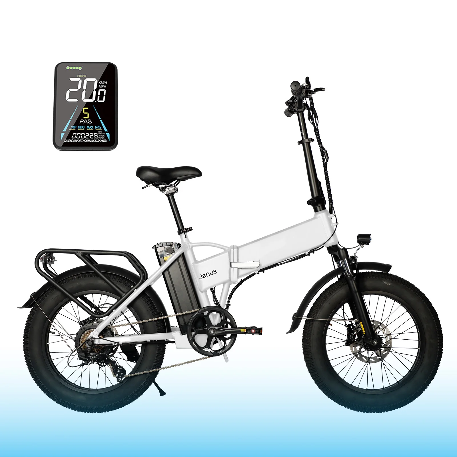 750W48V adult electric bicycle, 20 inch 48V10.4ah detachable battery, 31MPH 75 miles, foldable commuting mini electric bicycle