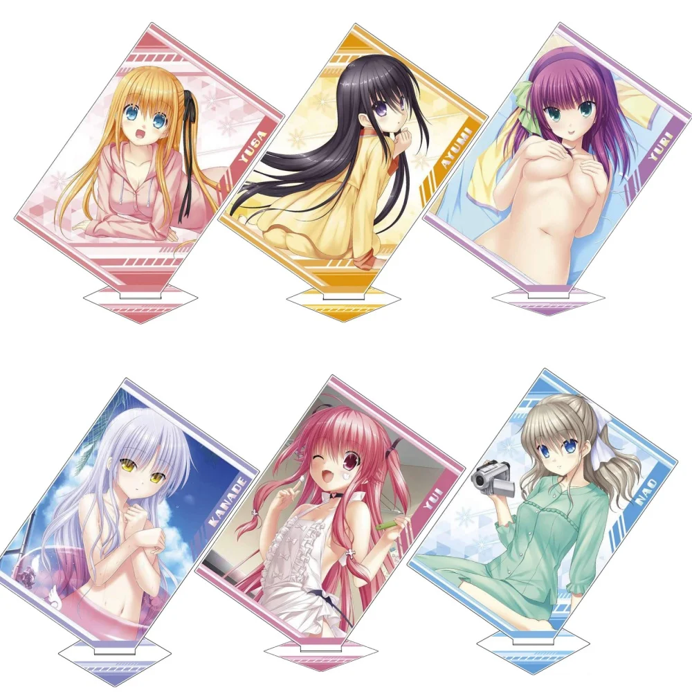 Anime Peripheral Store Angel Beats! Yuri Nakamura Kanade Tachibana Nao Tomori Acrylic Stand Desktop Decor Fans Gifts About 15cm