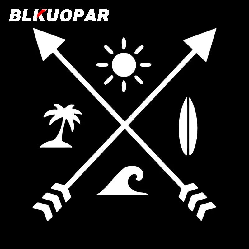 BLKUOPAR Arrowhead Tag Decals Waterproof Nature Sand Car Stickers Silhouette Sunlight Die Cut Windows Motorcycle Car Goods