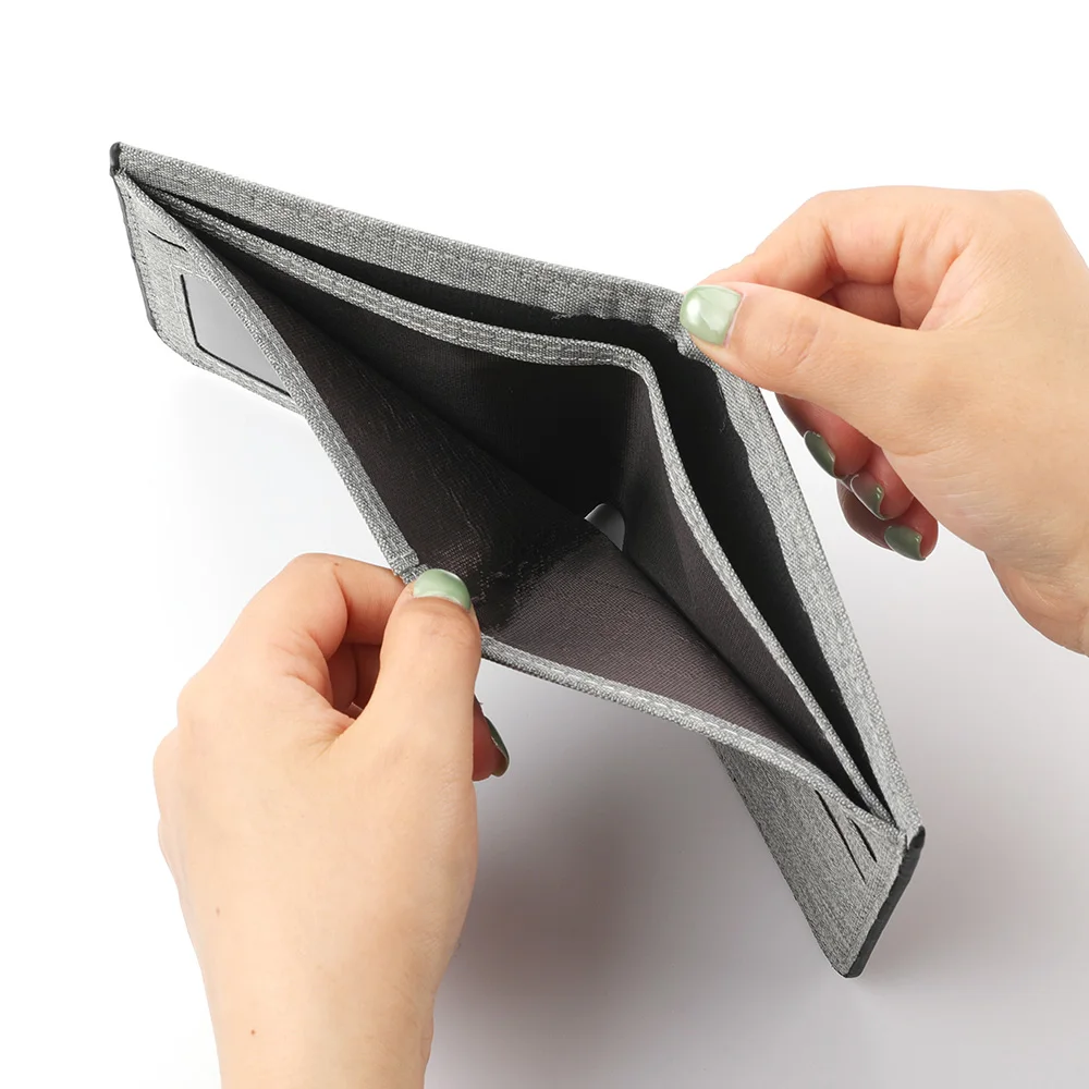 1Pc Men's Wallet Canvas Simple Casual Double Fold Photo Card Holder Men's Short Wallet