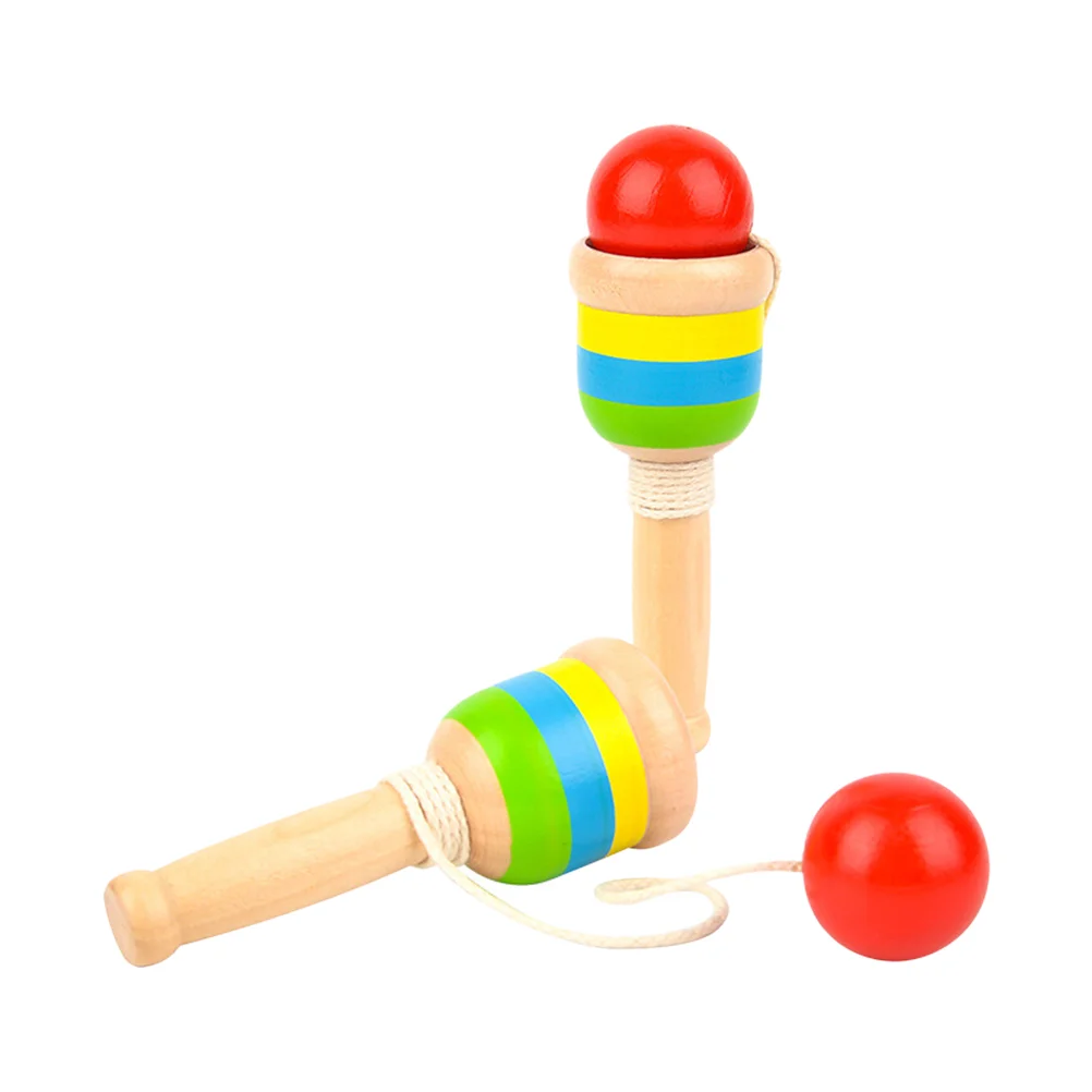 1 ชิ้นเด็กทักษะถ้วย Kendama ของเล่นประสานมือด้วยตาการศึกษาปริศนาไม้เกมมินิจับลูกบอลของขวัญสําหรับเด็ก