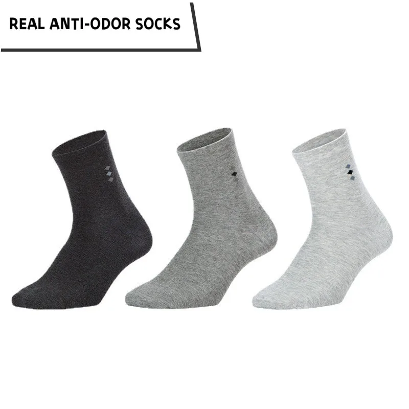 15% Pure Silver Infused Socks Anti-Odor & Anti-bacterial Moisture Wicking for Men Socks,6 Pairs