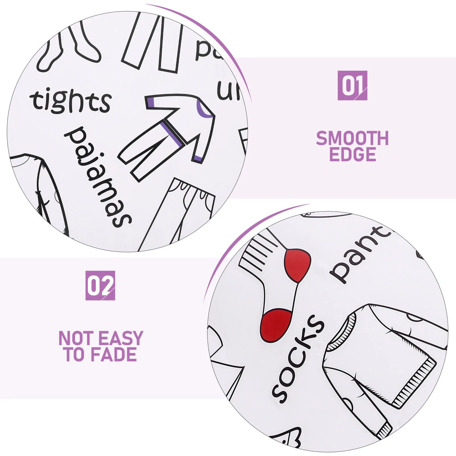 2 Sheets Removable Clothes Sticker Wardrobe Decoration Closet Organization Labels Laundry Clothing Classification Dresser