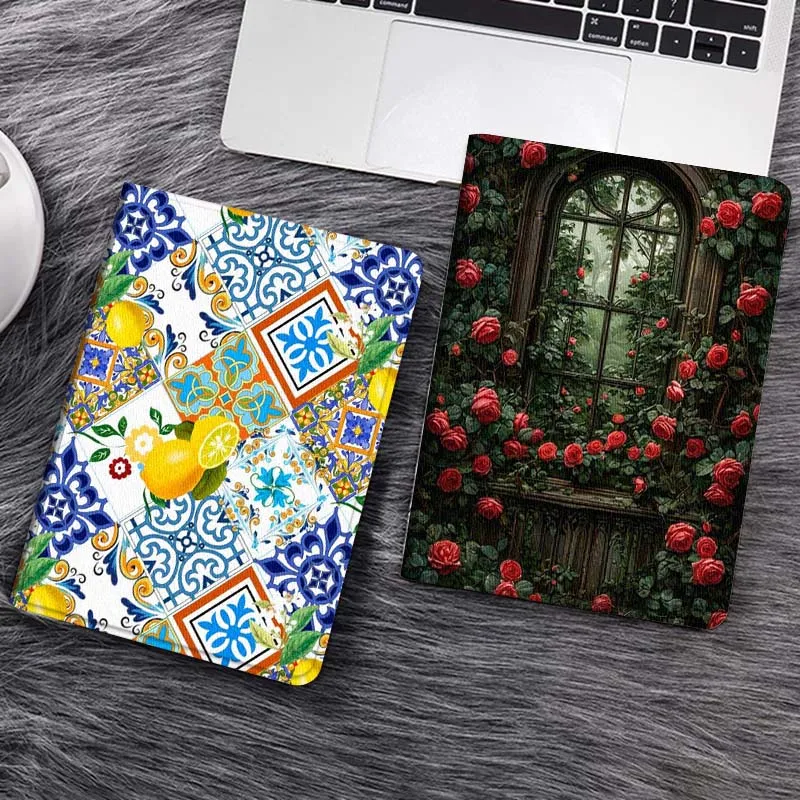 

Lemon Floral Tile Pattern Tablet Case For Samsung Tab Galaxy S6 S11 A A7 A8 A9 A11 10.1 10.4 10.5 Plus Lite Gift