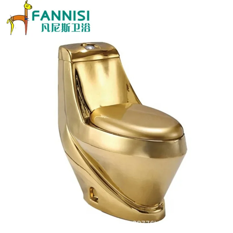 New Gold silver toilet color toilet electroplated wash basin column basin