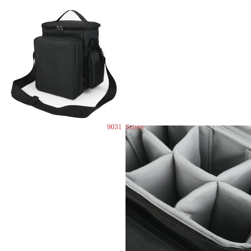 Portable Microphones Storage Bag EVA Shockproof Large Capacity Shoulder Case