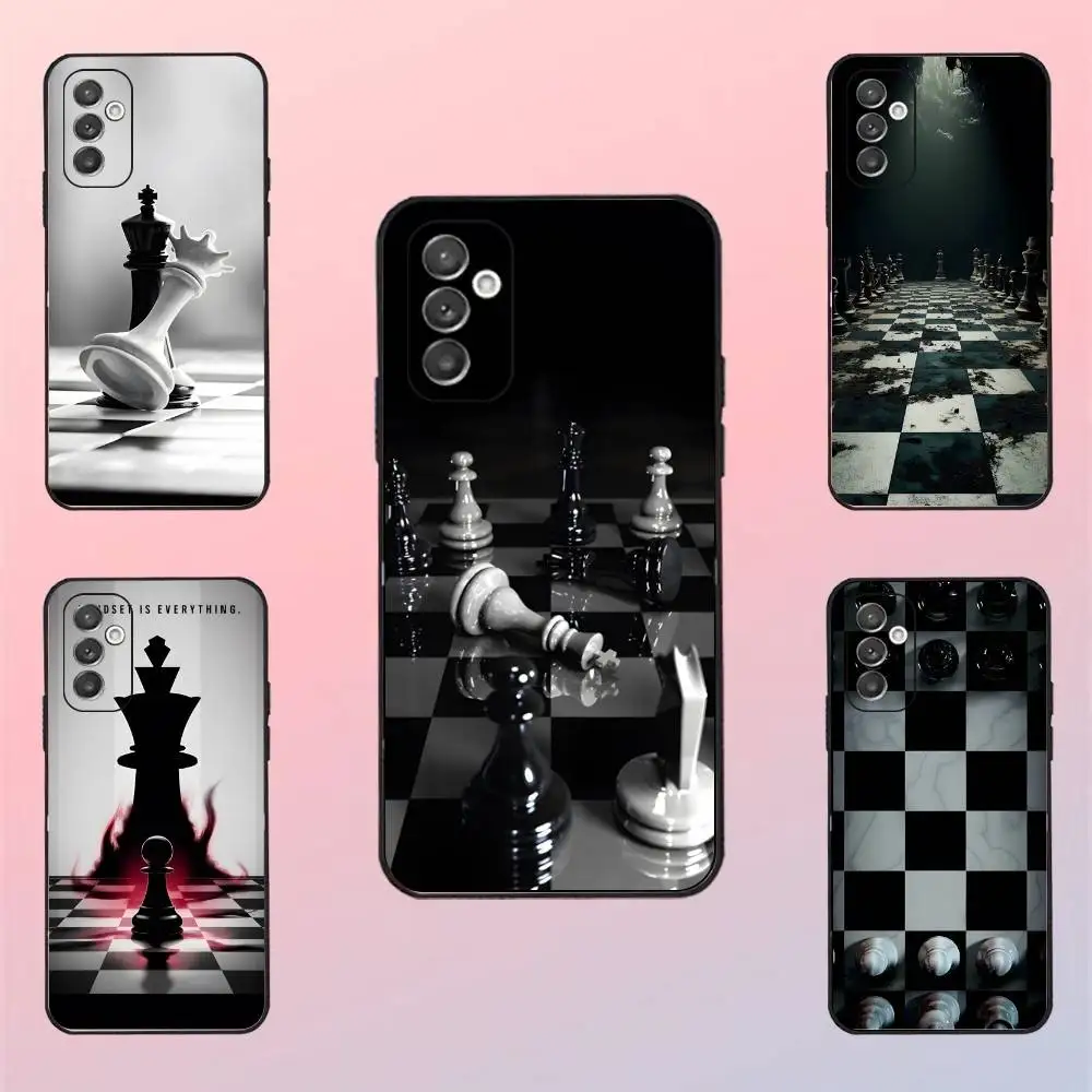 

Chess Board Art Case For Samsung S21,S20,S10,Plus,S9,S22,S25,Ultra,S24,S23,FE,Lite,Soft Silicone Black