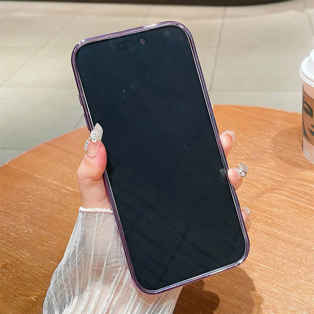 Glitter Strass Regenboog Transparant Telefoonhoesje voor iPhone 17 Pro Max 16 15 14 13 12 11 Camera Lens Protector Plating Cover