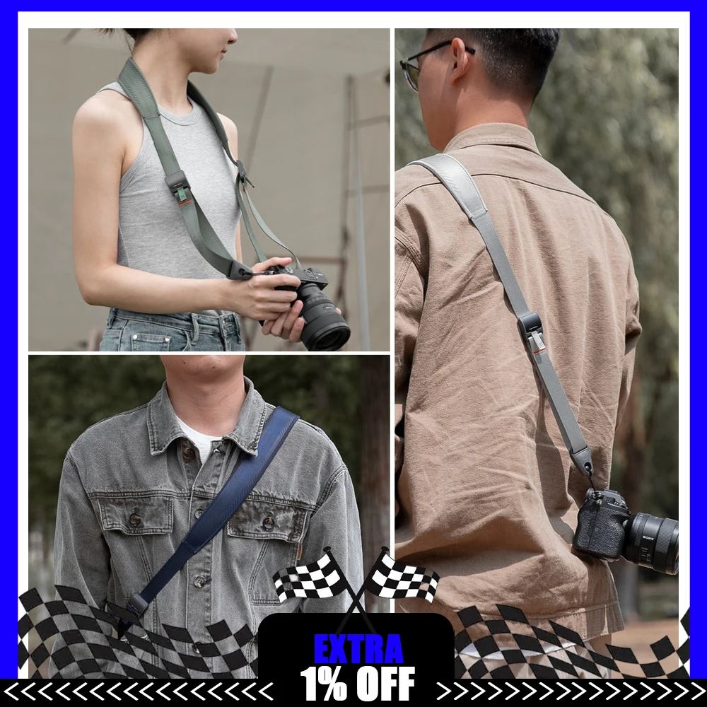 PGYTECH Camera Shoulder Strap Night Black P-CB-119 Quick Release Adjustable Neck Sling for DSLR Mirrorless Camera Photography