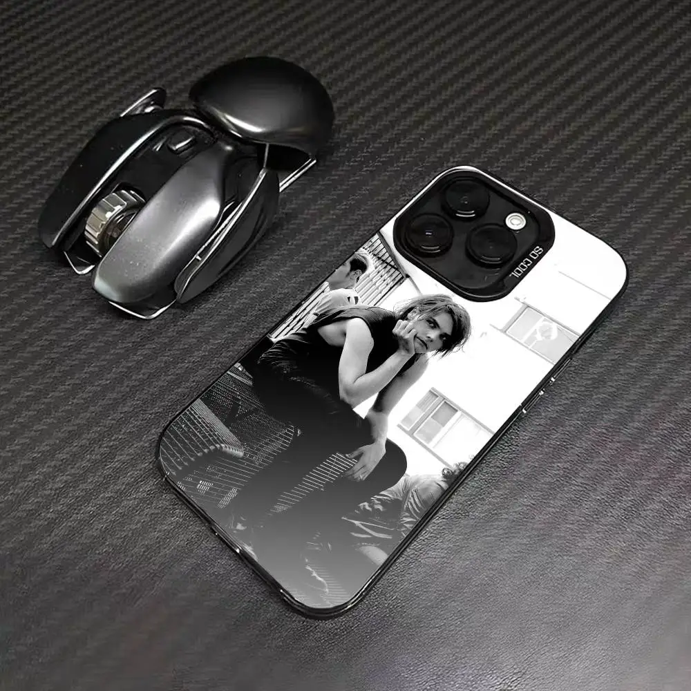 Sänger G-Gerard Rock W-Way Handyhülle für iPhone 17, 16,15,14,13,12 Pro Max Black Candy Matte stoßfeste Abdeckung