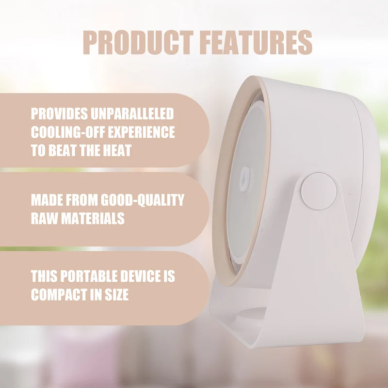 Sherum Coldeez Cooling Ace, Desktop Wall Mounted Bladeless Fan, Touch Digital Display Air Circulation Fan