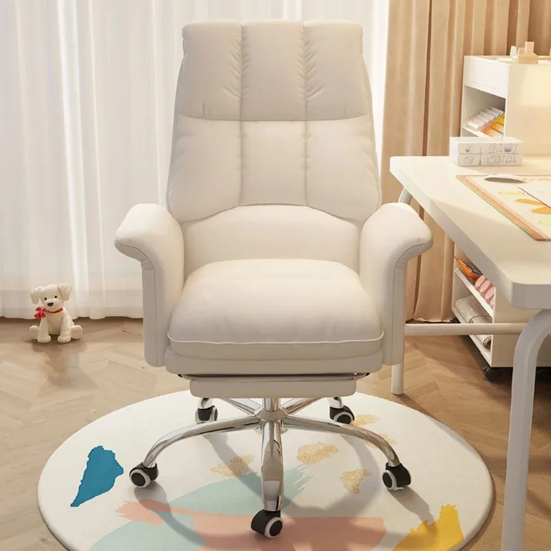 Support Back Gaming Chair Wheels Glides Comfy Luxury Office Chair White Girls Aesthetic Silla Para Oficina Furniture Decoration