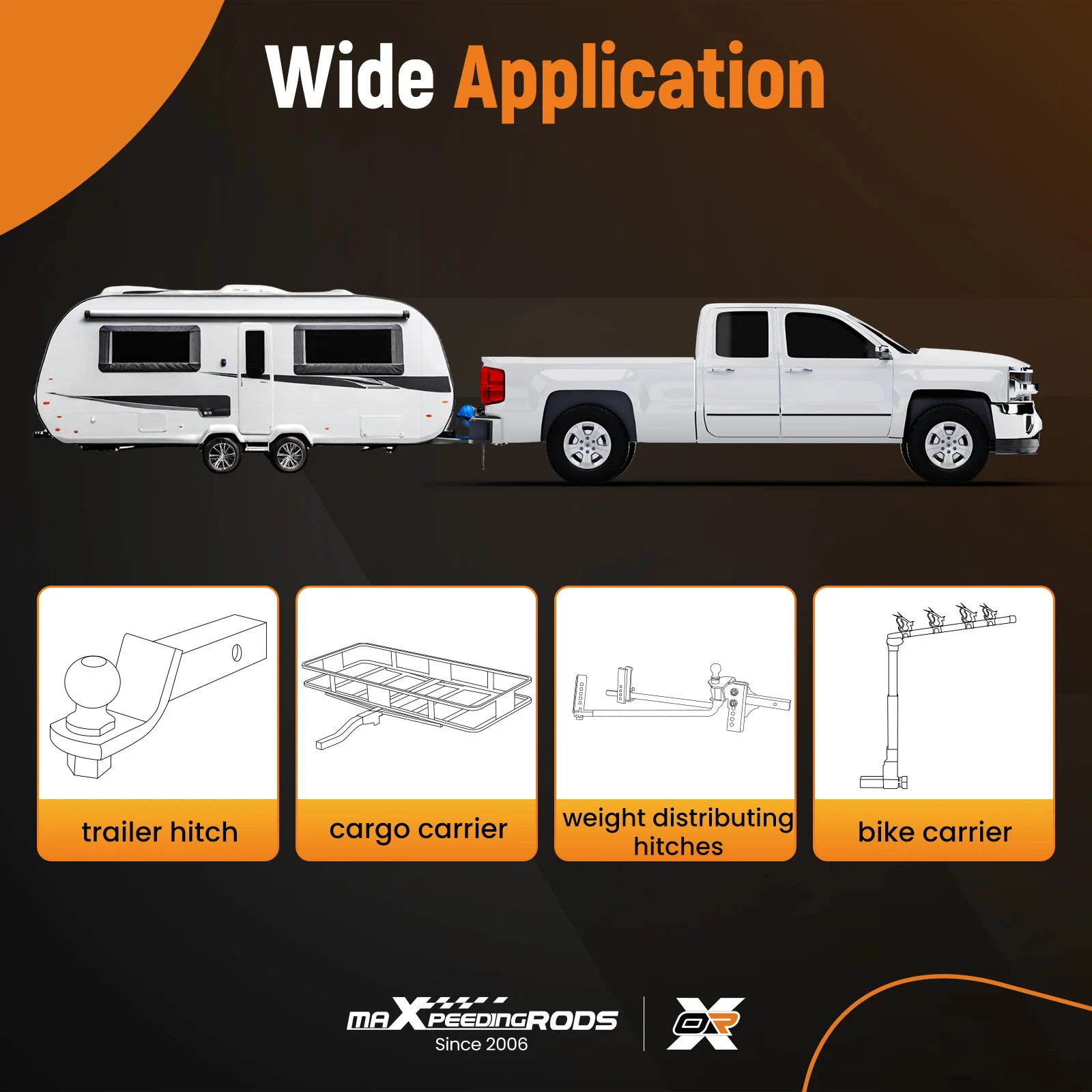 

Задний стальной фаркоп 2 дюйма для Ford Maverick 2021+ (приемник для прицепа) 093-1136-98