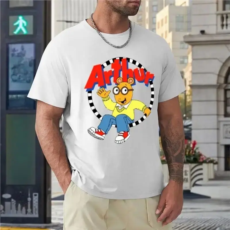 

Мужская хлопковая футболка с логотипом Arthur, настраиваемая дизайнерская одежда с ручной росписью, модная повседневная одежда для мужчин