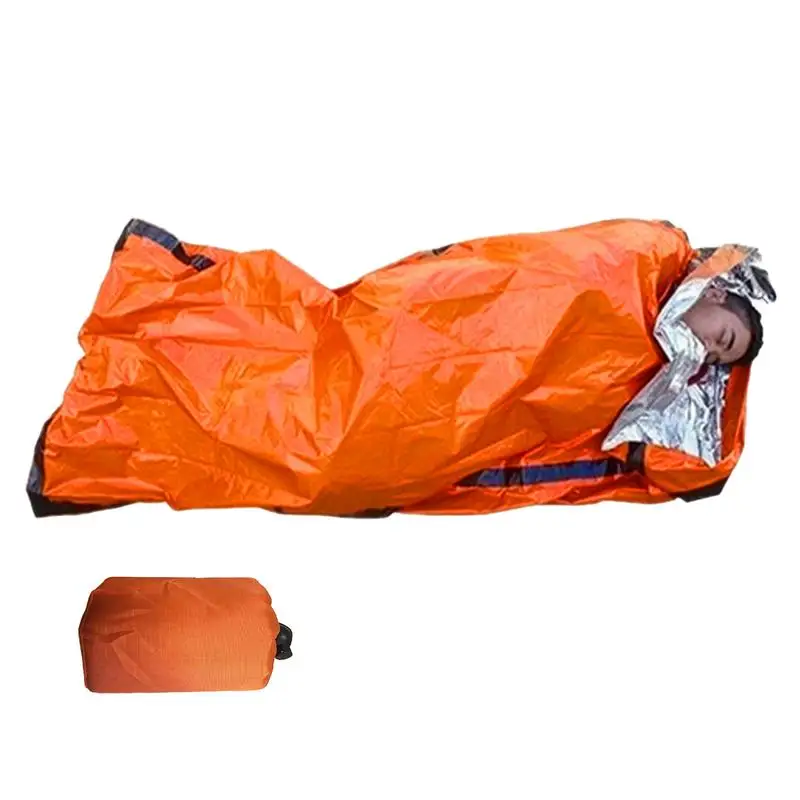 Survival Sleeping Bag Reusable Survival Sleeping Sack Sleep Survival Shelter Waterproof Lightweight Blanket Survival Gear