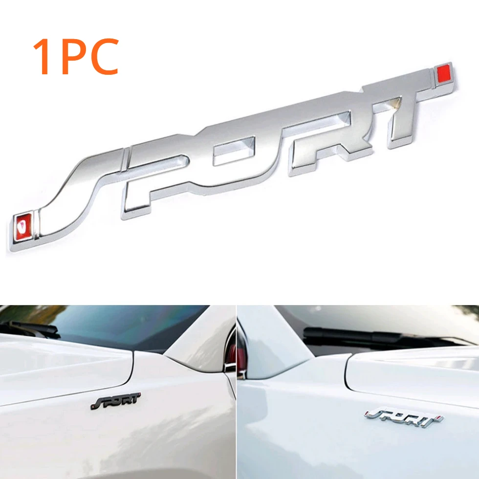 

1Pc Auto Stickers Decor Car SPORT Logo Metal 3D Stickers Modification Sports Car Badge Personalized Creative Waterproof 3 Color